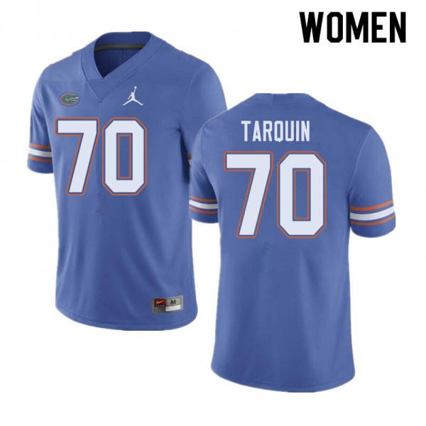 Jordan Brand Women #70 Michael Tarquin Florida Gators College Football Jerseys Blue